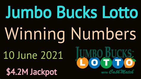 Jumbo Bucks Lotto results.